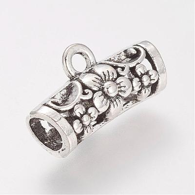 Tibetan Style Alloy Tube Bails TIBE-S306-18AS-RS-1