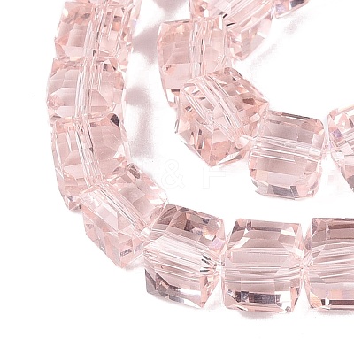 Transparent Glass Beads Strands GLAA-R041-8x8mm-A04-1