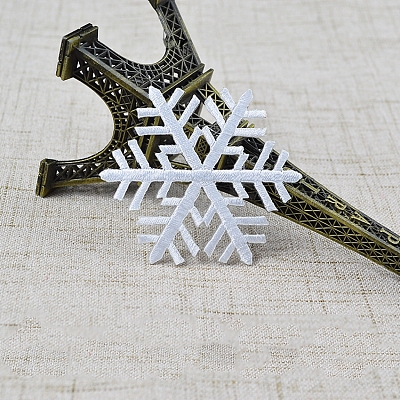 Christmas Snowflake Computerized Embroidery Cloth Self Adhesive Patches XMAS-PW0001-098G-1