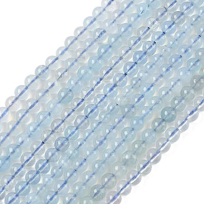 Natural Aquamarine Beads Strands G-D327-B01-5mm-1