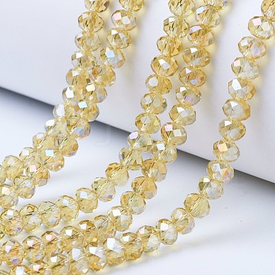 Electroplate Glass Beads Strands EGLA-A034-T3mm-B18-1