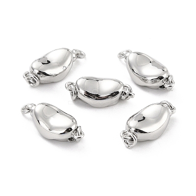Anti-Tarnish Rhodium Plated 925 Sterling Silver Box Clasps STER-Z001-105B-S-1