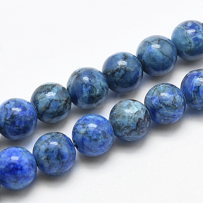 Natural Marble Beads Strands X-G-K211-8mm-C-1
