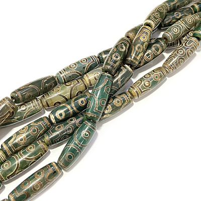 Tibetan Style dZi Beads TDZI-E004-27-1