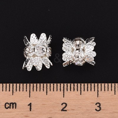 Brass Rhinestone Bead Caps RB-H042-14-1
