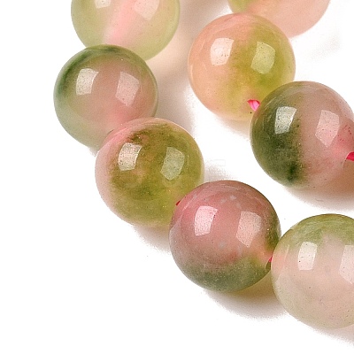Dyed Natural White Jade Beads Strands G-T138-8mm-210-18-1