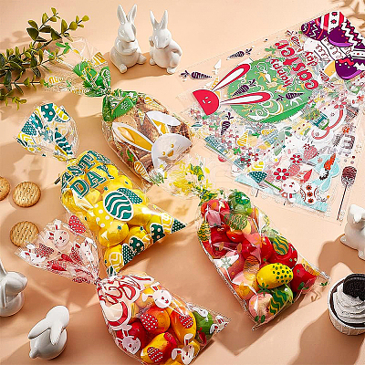 100Pcs 10 Styles OPP Plastic Storage Bags AJEW-BC0003-57-1
