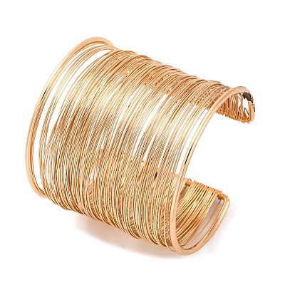 Iron Cuff Bangles BJEW-G741-05KCG-1