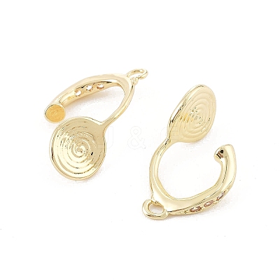 Brass Clip-on Earring Findings KK-K371-27A-G-1