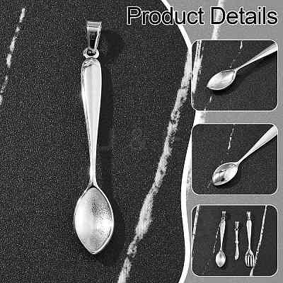 6Pcs 3 Styles 304 Stainless Steel Big Pendants STAS-CJ0002-48-1