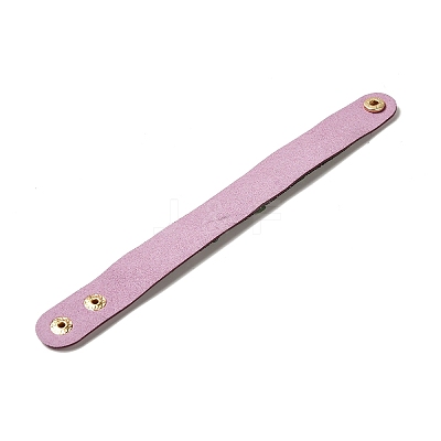 Faux Suede Snap Cord Bracelet BJEW-F428-06-1