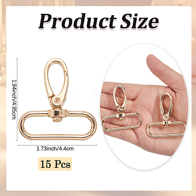 15Pcs Alloy Swivel Clasps FIND-GF0008-19LG-1
