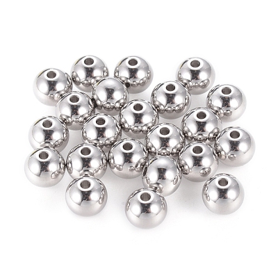 Tarnish Resistant 201 Stainless Steel Beads STAS-R033-8mm-1