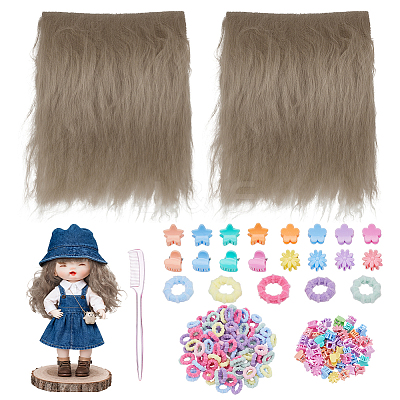 2Pcs Wool Doll Wig Hair DIY-NB0016-02C-1