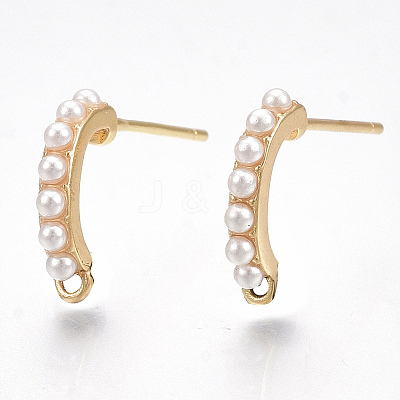 Brass Stud Earring Findings KK-T038-485G-1