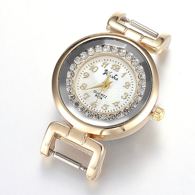 Golden Tone Mixed Style Alloy Rhinestone Quartz Watch Face Watch Heads WACH-F009-M-1