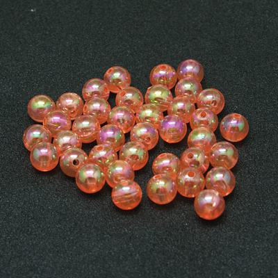 Eco-Friendly Transparent Acrylic Beads X-PL734-14-1