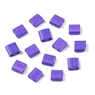 2-Hole Baking Paint Glass Seed Beads SEED-S023-17C-24-1