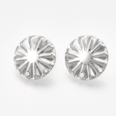 Non-Tarnish 304 Stainless Steel Stud Earring Findings STAS-S079-48B-1
