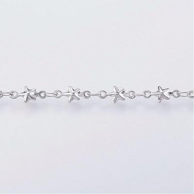 Tarnish Resistant Handmade 304 Stainless Steel Bar Link Chains STAS-G038-19P-1