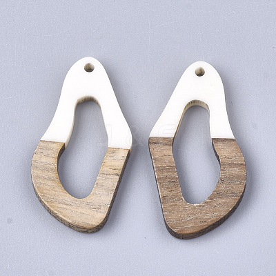 Resin & Walnut Wood Pendants RESI-S358-25K-1