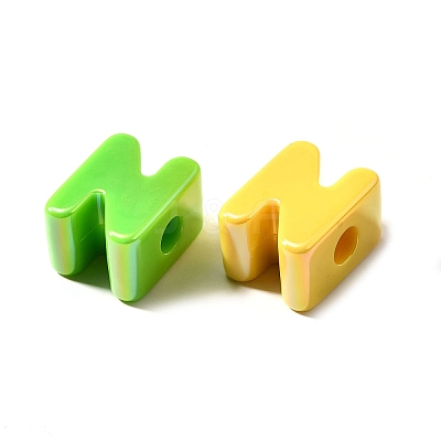 UV Plating Opaque Acrylic European Beads SACR-Z007-01N-1