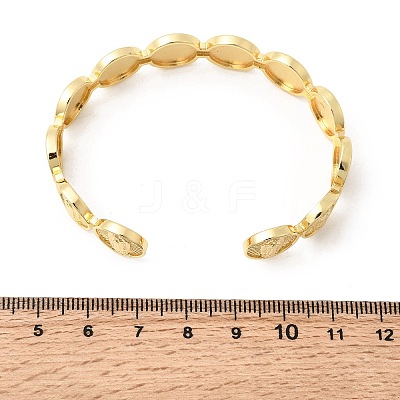 Religion Brass Open Cuff Bangles BJEW-K296-02B-G-1