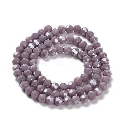 Electroplate Opaque Glass Beads Strands LS-EGLA-A035-P4mm-A11-1