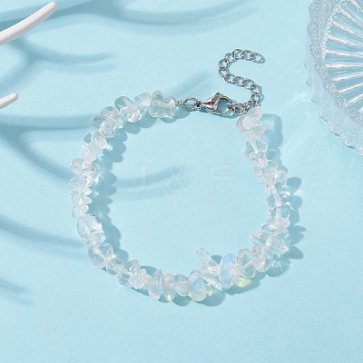 Opalite Chips Beaded Bracelet BJEW-JB09686-08-1