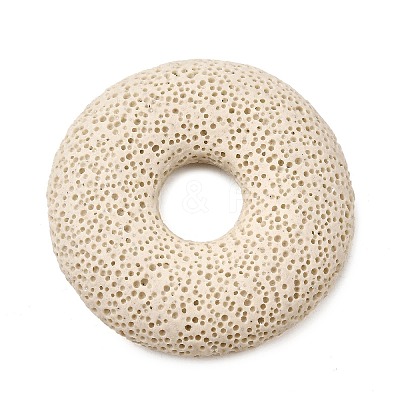Natural Lava Rock Disc Big Pendants G-M203-07-01-1