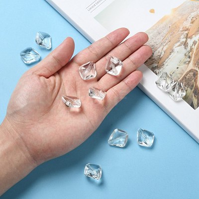 Transparent Acrylic Beads X-PL6362Y-1