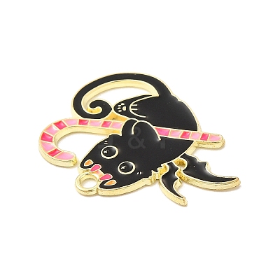 Halloween Theme Alloy Enamel Pendants ENAM-I053-B02-1