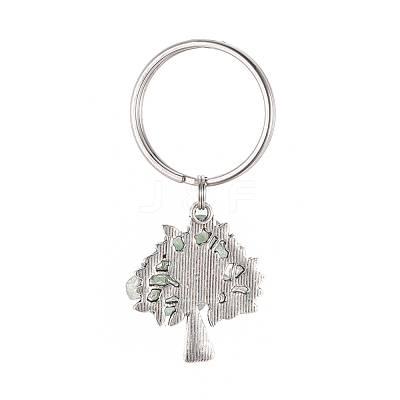 Chip Natural Green Aventurine Keychain KEYC-JKC00219-01-1