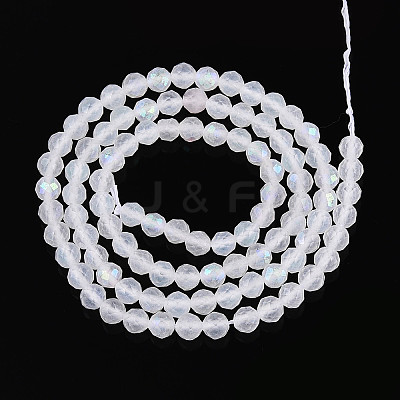 AB Color Plated Natural Quartz Crystal Beads Strands G-T144-B07-05-1