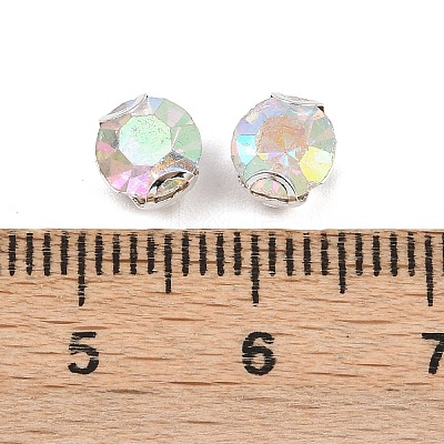 Flat Round Sew on Rhinestone Montee Beads STAS-B107-01C-02S-1