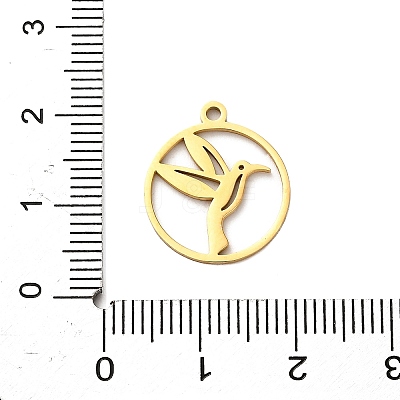 304 Stainless Steel Pendants STAS-M117-02B-G-1