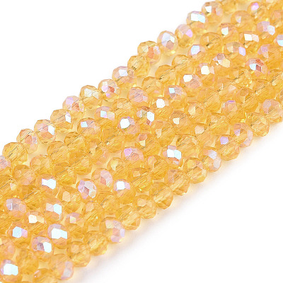 Electroplate Glass Beads Strands EGLA-A044-T2mm-L03-1