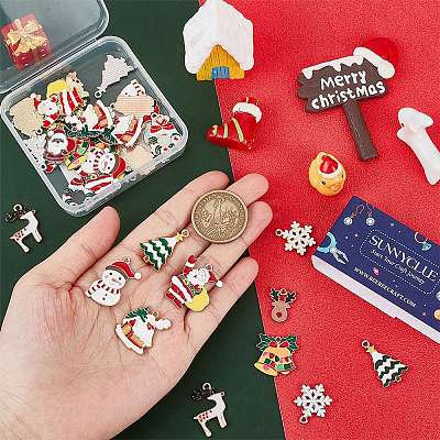 40Pcs 20 Style Alloy Enamel Pendants ENAM-SC0003-61-1