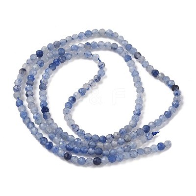 Natural Blue Aventurine Beads Strands G-M449-B01-2mm-1