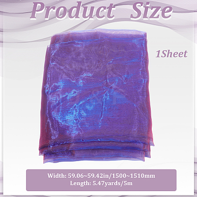 Polyester Organza Fabric DIY-WH0003-138B-1