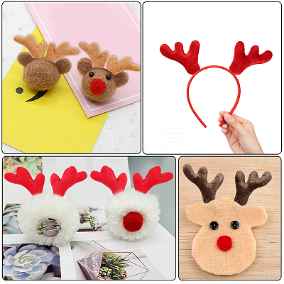 16Pcs 4 Styles Fibre Antler Snowman Hand Branch DOLL-GF0001-10-1