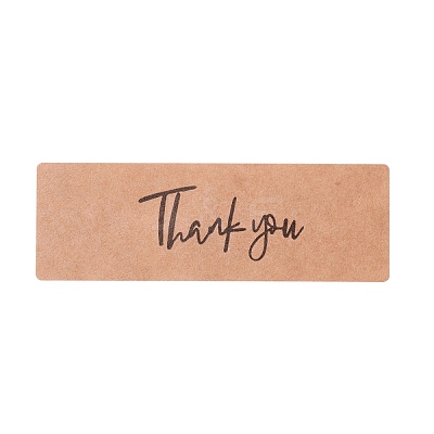Rectangle Thank You Theme Paper Stickers DIY-B041-33B-1