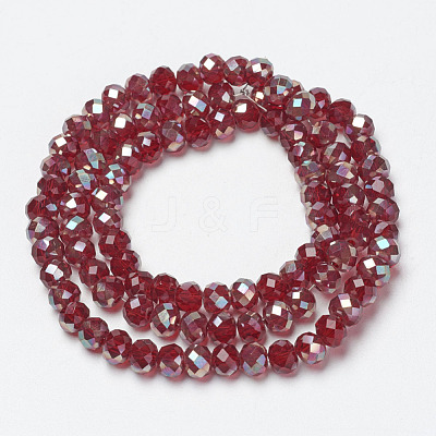 Electroplate Glass Beads Strands EGLA-A034-T4mm-J10-1