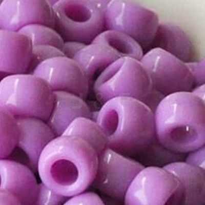 Opaque Acrylic Beads OACR-WH0025-06H-1