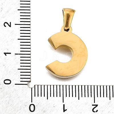 Golden 304 Stainless Steel Pendants STAS-K300-01G-C-1