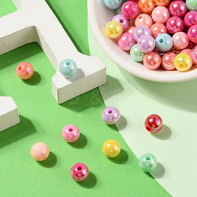 Opaque Acrylic Beads MACR-YW0002-18B-1