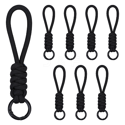 8Pcs Polyester Knitting Wrist Lanyard Hand Mobile Straps AJEW-ME0002-52-1