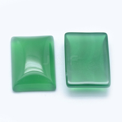 Natural Green Agate Cabochons G-E491-D-01-1