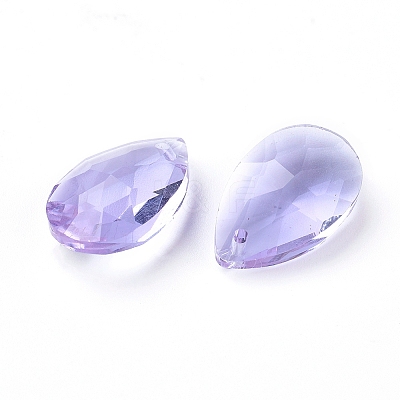 Faceted Glass Pendants GLAA-F069-S-A25-1