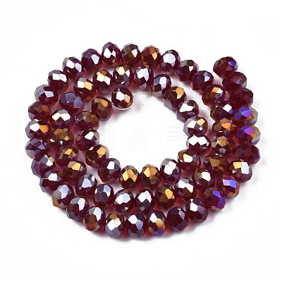Electroplate Glass Beads Strands EGLA-A034-T8mm-B29-1